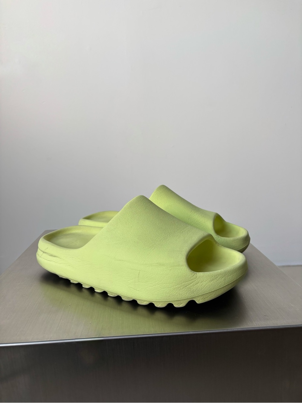 Yeezy Slide Sandals in Neon Yellow